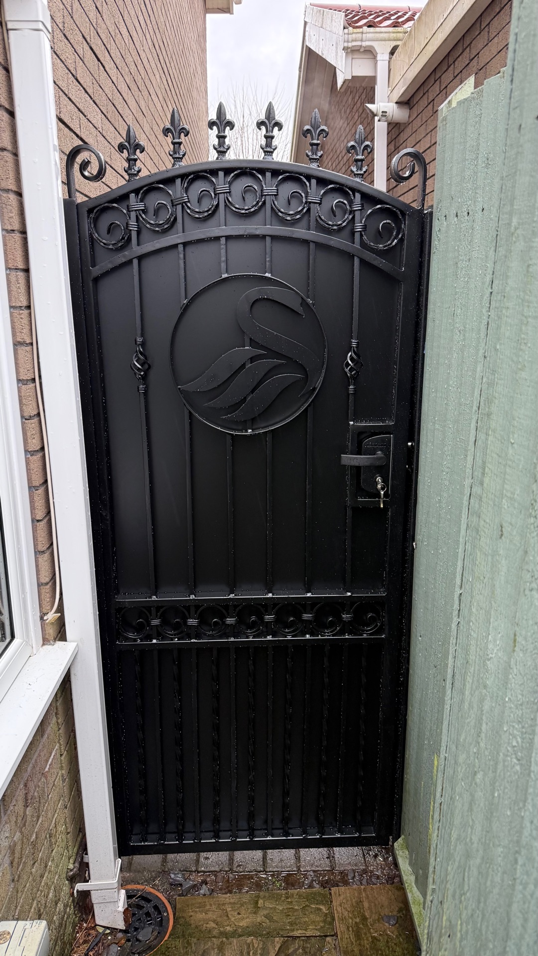 Forg Wrought Iron Sheeted gate, Sketty | Cimla Forge